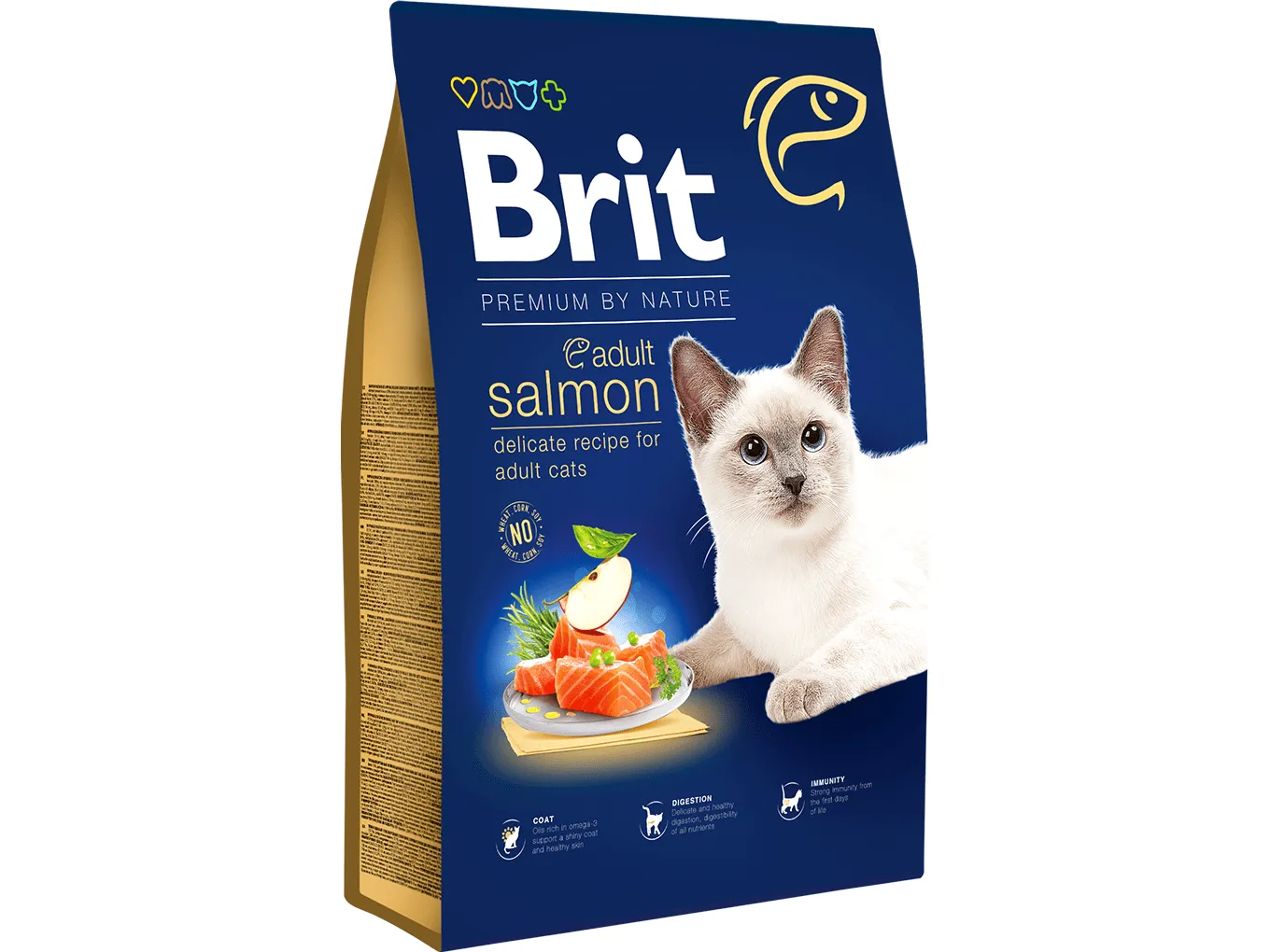 Brit Premium by Nature Cat. Adult Salmon, 1,5kg Pets Qatar