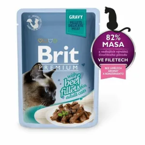 Brit Premium Cat Delicate Fillets in Gravy with Beef 85 g Pets Qatar