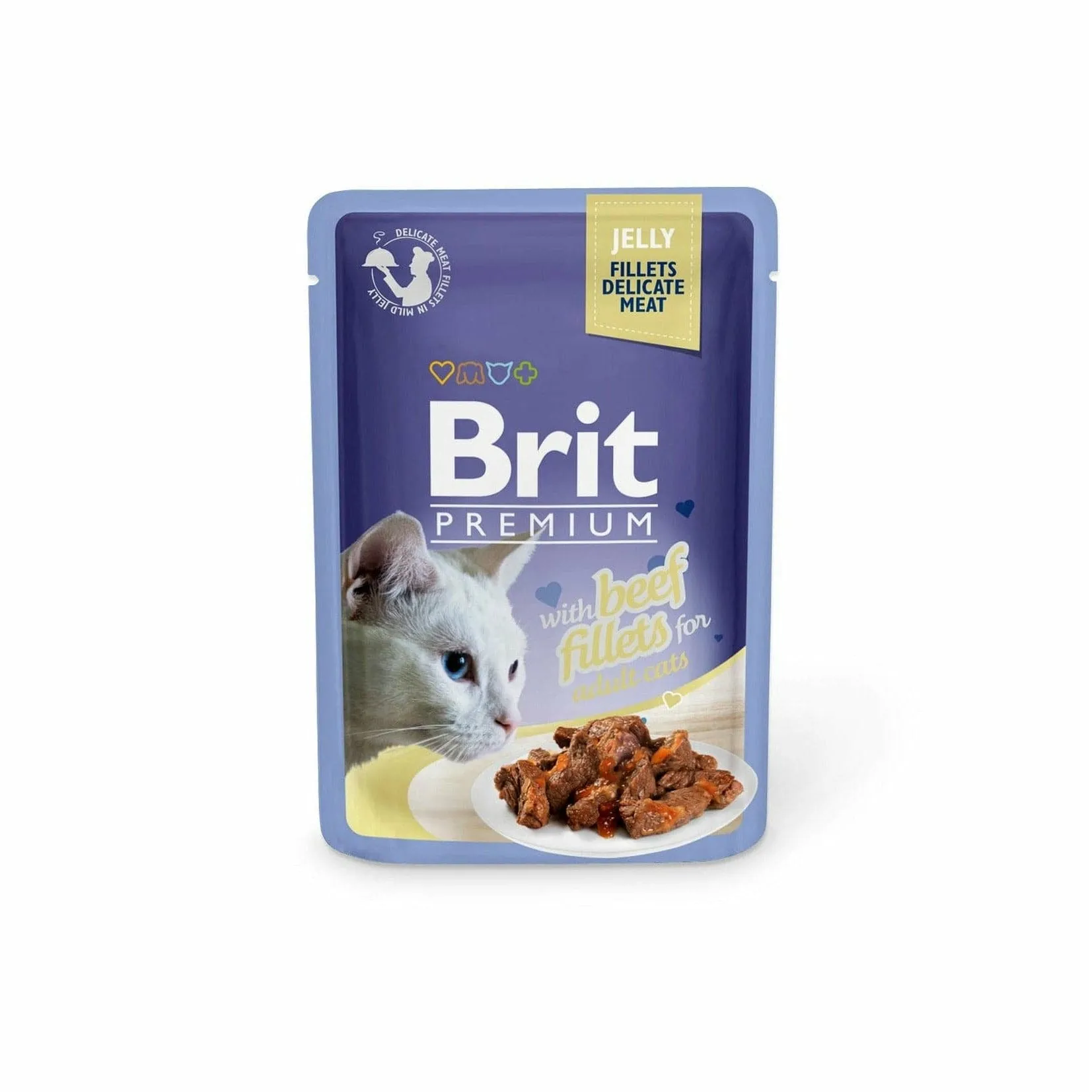 Brit Premium Jelly with Beef 24X85g pouchs Pets Qatar