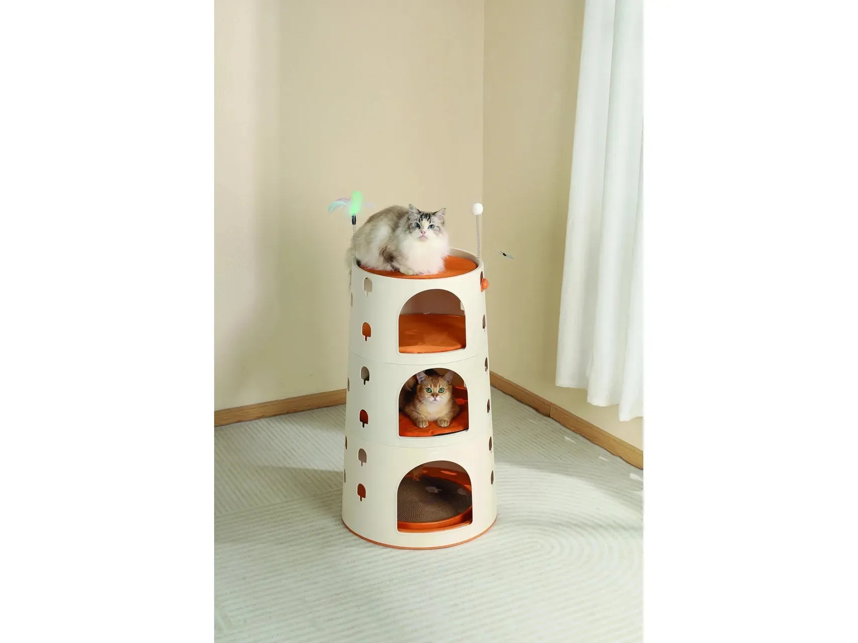 BURANA Eco Cat Tower Beige Pets Qatar