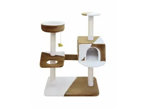 CAMILA Cat Pole - Brown-White Pets Qatar