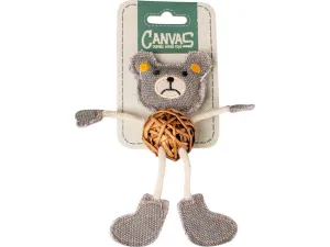 Canvas bear 17,8x12x2,5cm brown/grey Pets Qatar