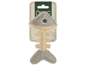 Canvas fish bone 14x8x2cm grey Pets Qatar