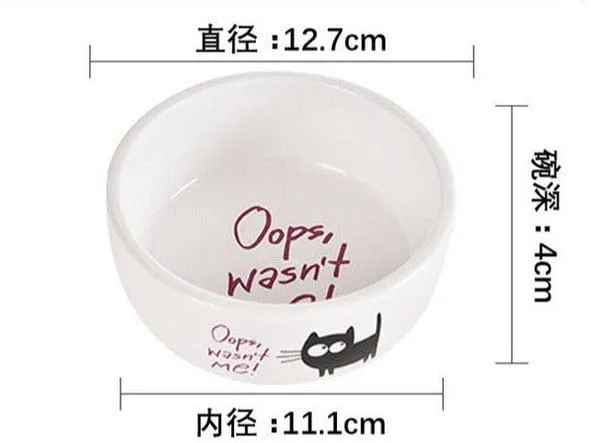 Cat Ceramic Bowls As Photo 12*12*4.5Cm Design 1 Pets Qatar