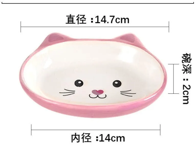 Cat Ceramic Bowls As Photo 14.5X12X3.5Cm Design 1 Pets Qatar