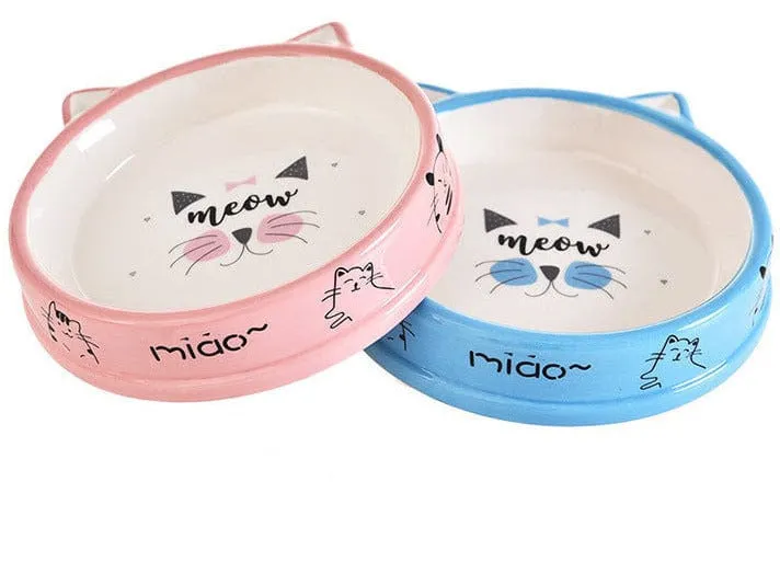 Cat Ceramic Bowls As Photo 15.5*15.5*3Cm Design 1 Pets Qatar