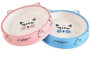 Cat Ceramic Bowls As Photo 15.5*15.5*3Cm Design 1 Pets Qatar