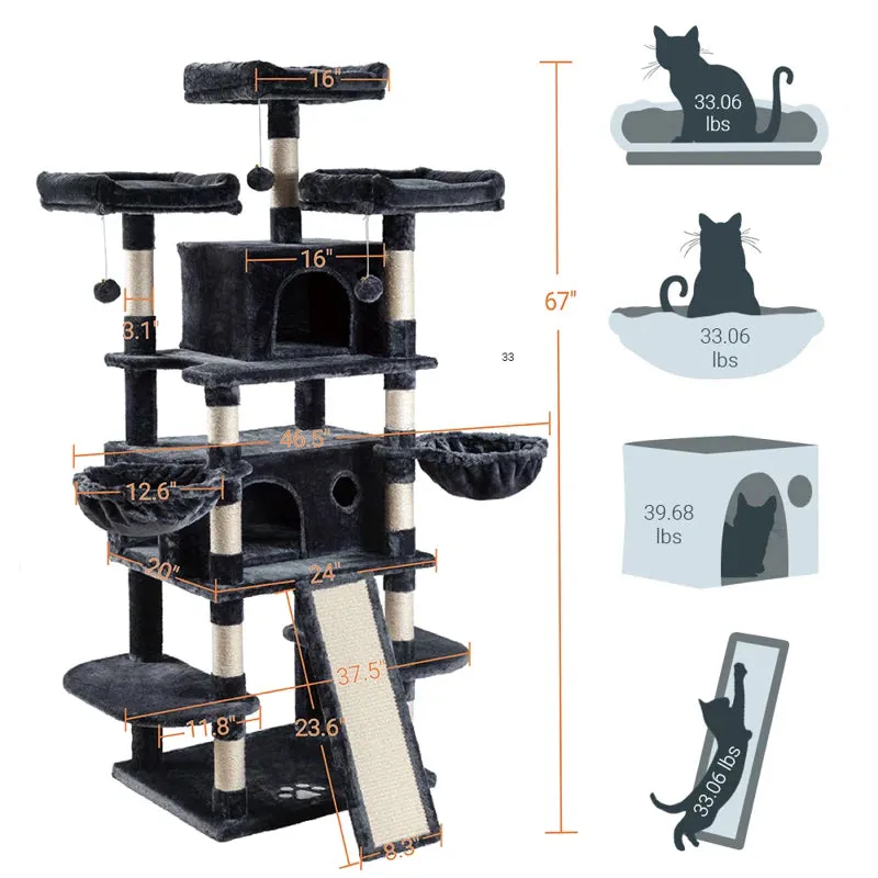 Cat Climbing & Scratching Tree House 1 Pets Qatar