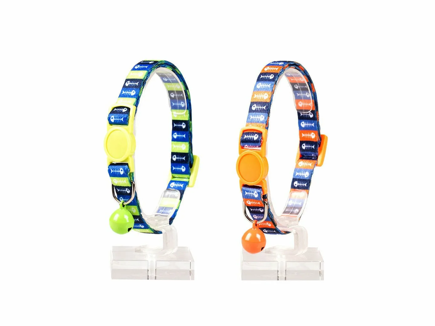 CAT COLLAR FISH BONES 1 NYLON 20-30cm / 10mm mixed colors Pets Qatar