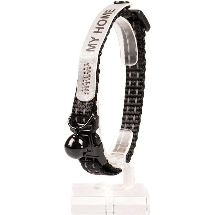 CAT COLLAR REFLECTIVE UNI ADDRESS 20-30cm / 10mm black Pets Qatar