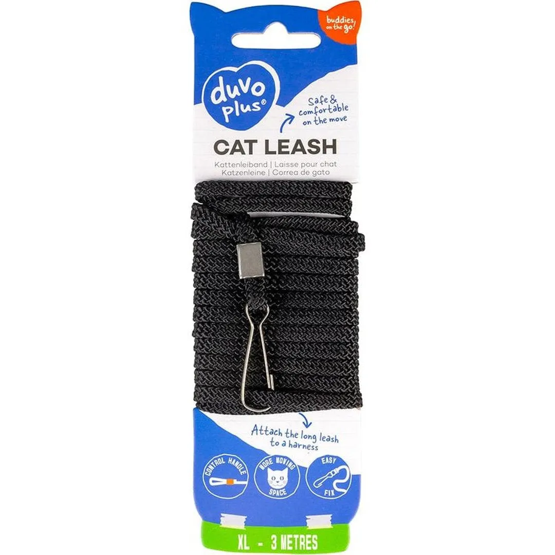 Cat leash 3m/6mm black Pets Qatar
