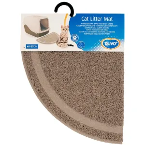 Cat Litter Mat Half-Round 60x37cm grey Pets Qatar