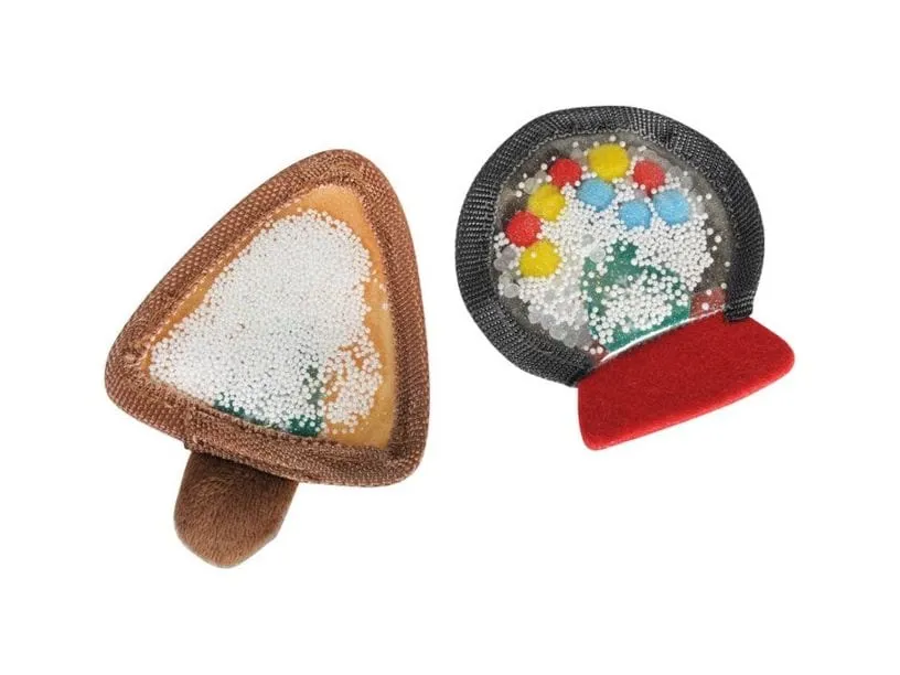 Cat toy- 2 multicolor subjects with white mini marbles Pets Qatar