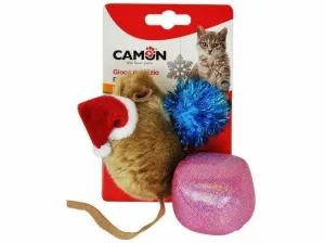 Cat toy - Mouse with Christmas hat and ball Pets Qatar