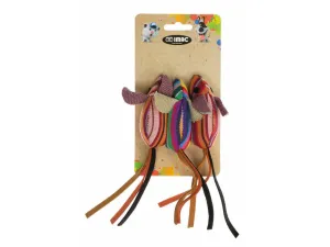 Cat toy Set of 3 Mice in Colored Fabric Pets Qatar