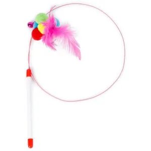 Cat Toys Colored Balls With Feathers 83Cm Pets Qatar