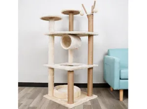 Cat Tree & Scratching Beige 50*50*126 Design A Pets Qatar