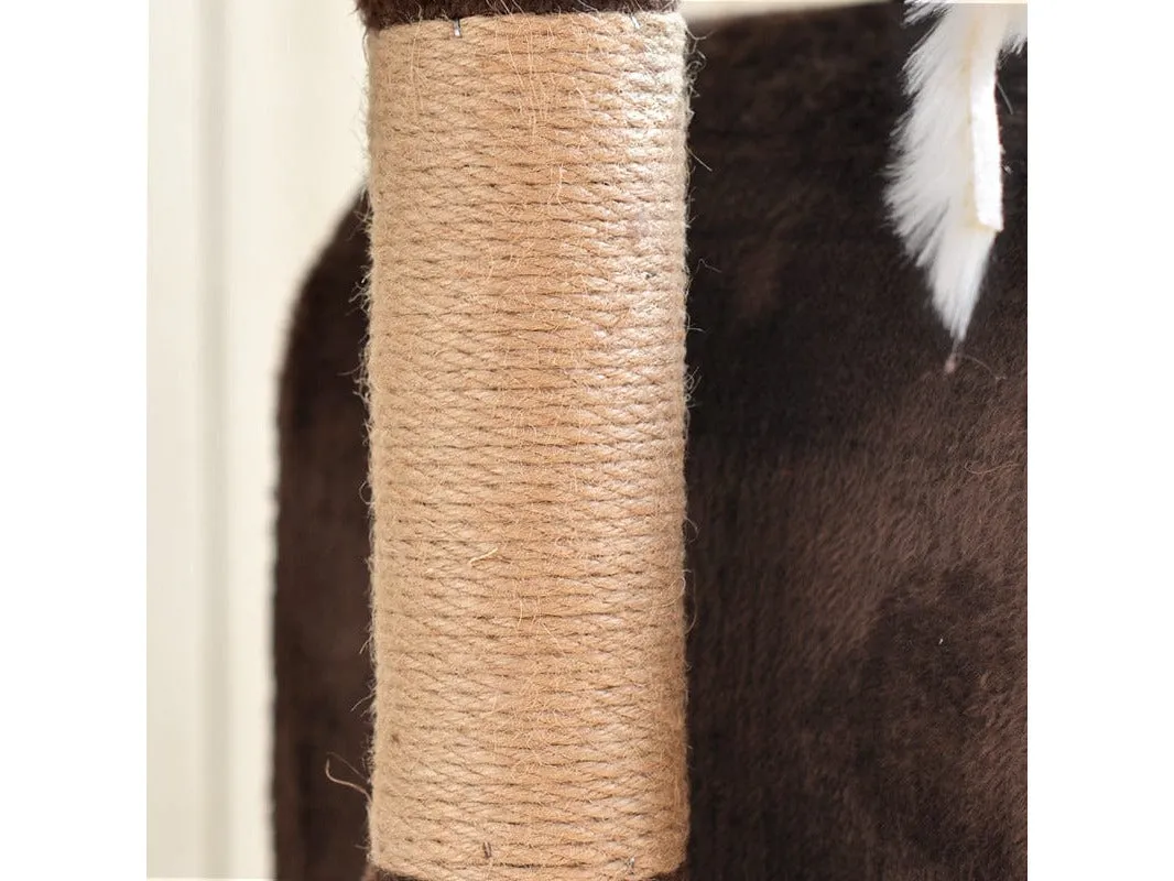Cat Tree & Scratching Beige Brown 40*40*120 Pets Qatar