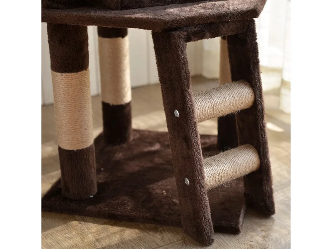 Cat Tree & Scratching Beige Brown 40*40*120 Pets Qatar