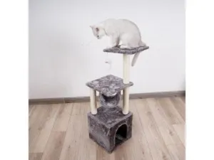 Cat Tree & Scratching Grey Dark Grey Beige 30*30*92 Pets Qatar