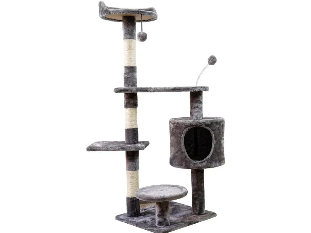 Cat Tree & Scratching Light Grey 41*41*120 Pets Qatar