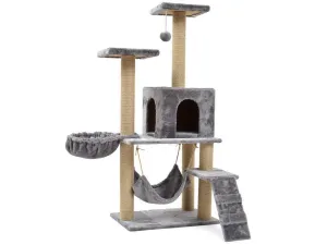 Cat Tree & Scratching Light Grey Beige 60*40*140 Design A Pets Qatar