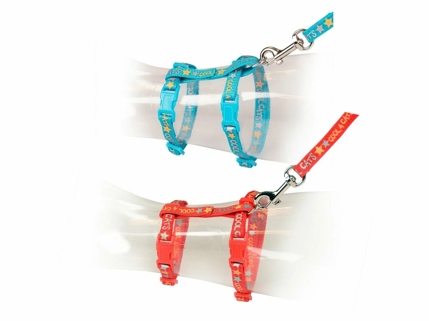 CAT WALKING SET COOL CATS 20-35cm / 10mm - 125cm mixed colors Pets Qatar