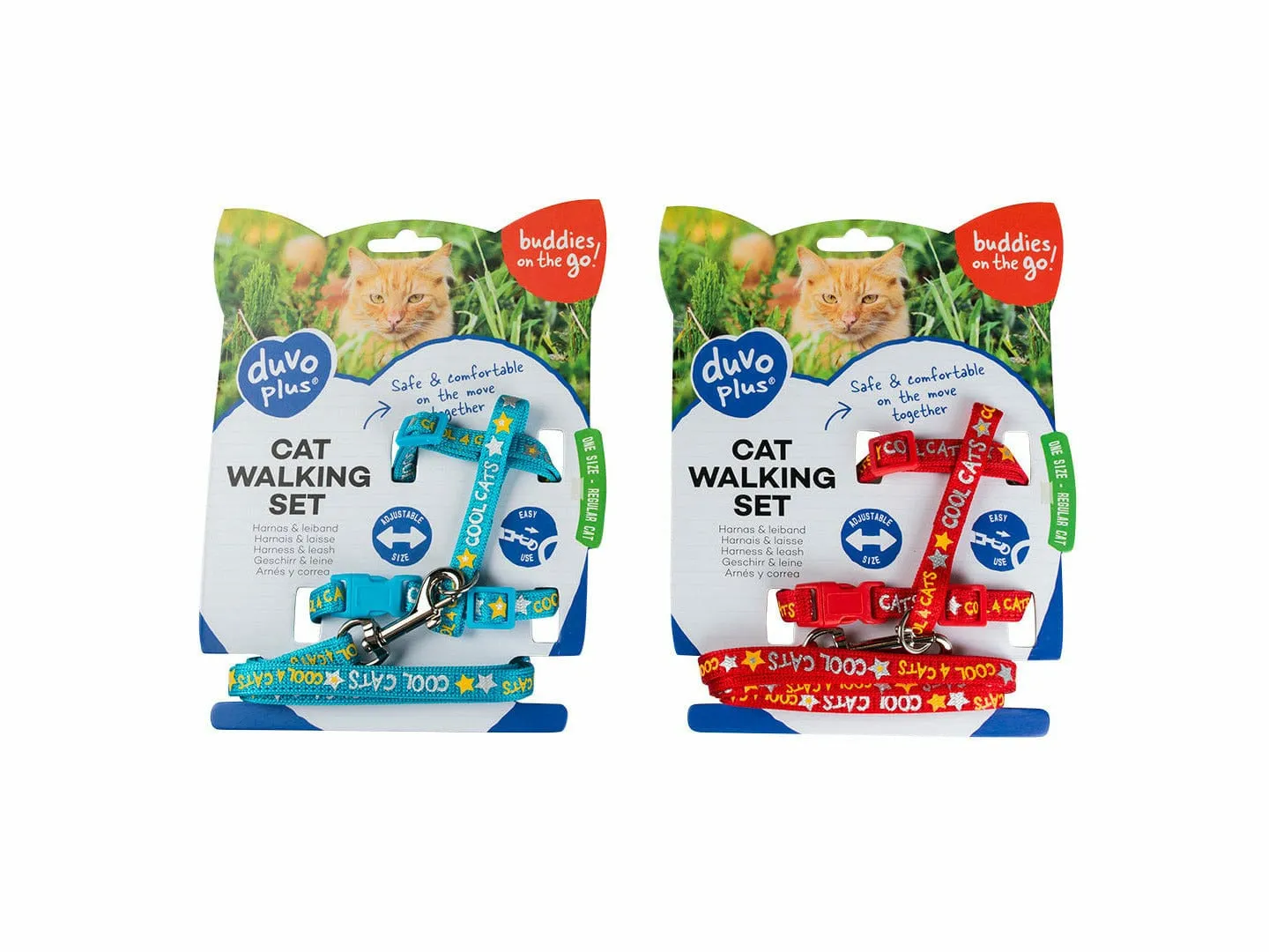 CAT WALKING SET COOL CATS 20-35cm / 10mm - 125cm mixed colors Pets Qatar
