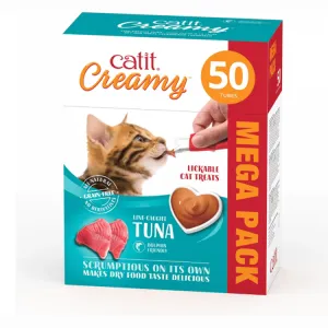 Catit Creamy Treats Mega Pack Tuna, 50 Tubes/Box Pets Qatar