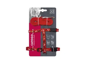 CATOGO Cat Harness & Leash Set -  Red Pets Qatar