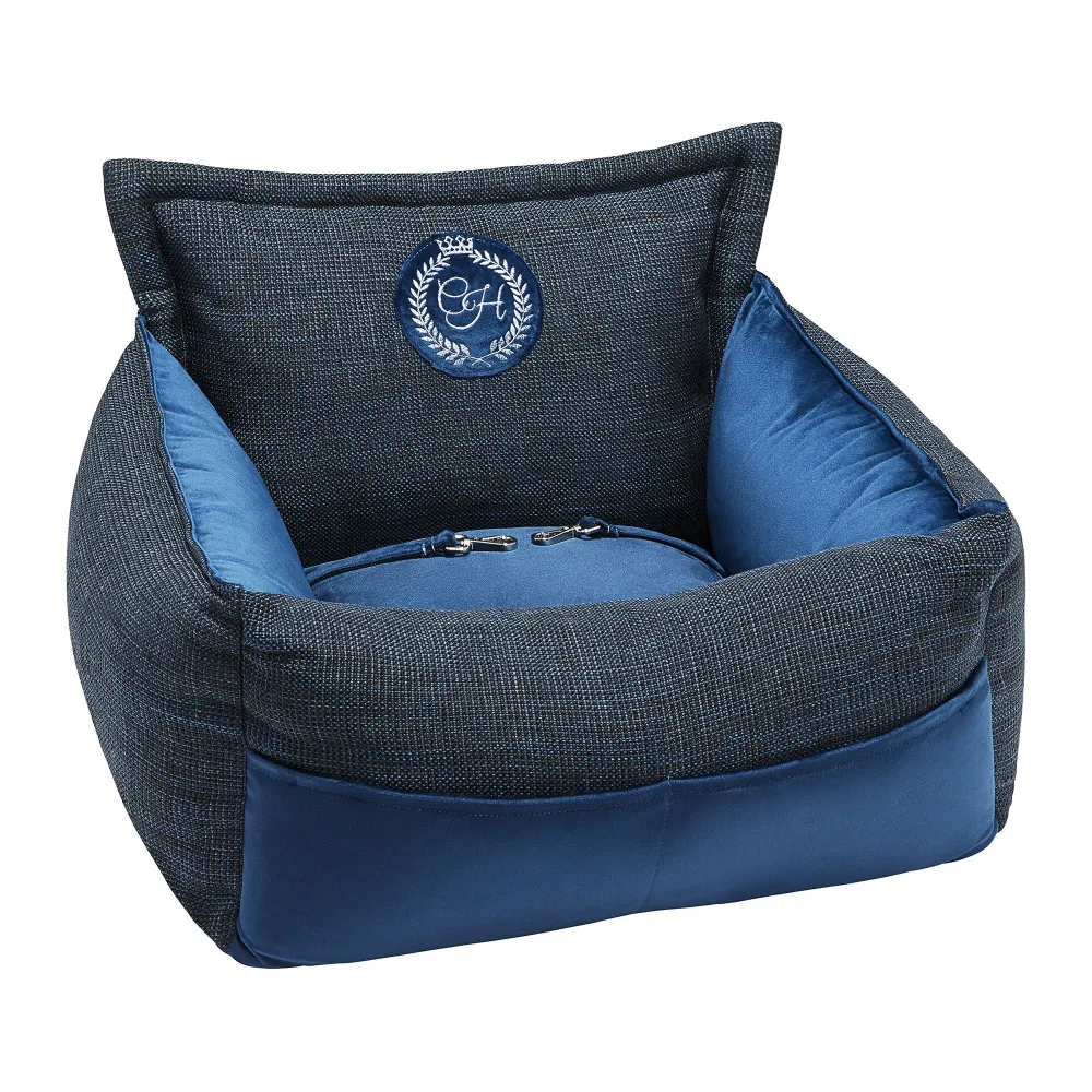 Chloe's Home Car Bed Lisbon for Dogs and Cats (Blue)
