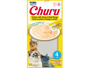 Churu Chicken with Cheese & Beef Recipe 4tubes 56g Pets Qatar