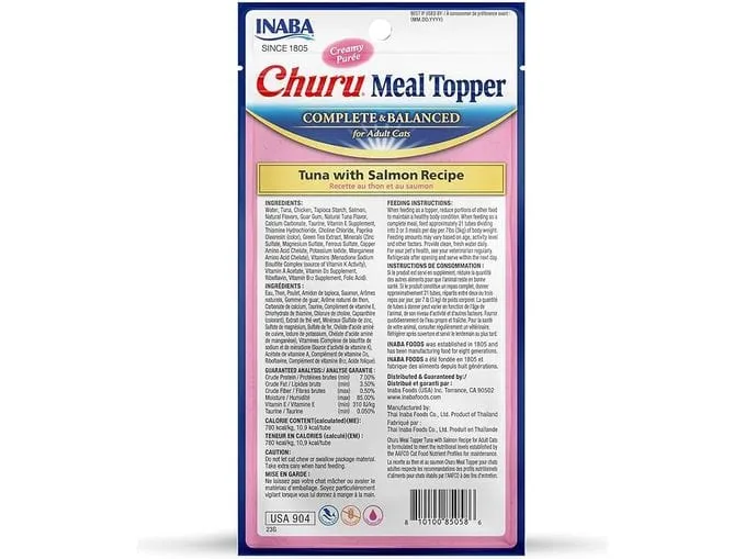 Churu Complete & Balanced for Adult Cats Tuna with Salmon Recipe Pets Qatar