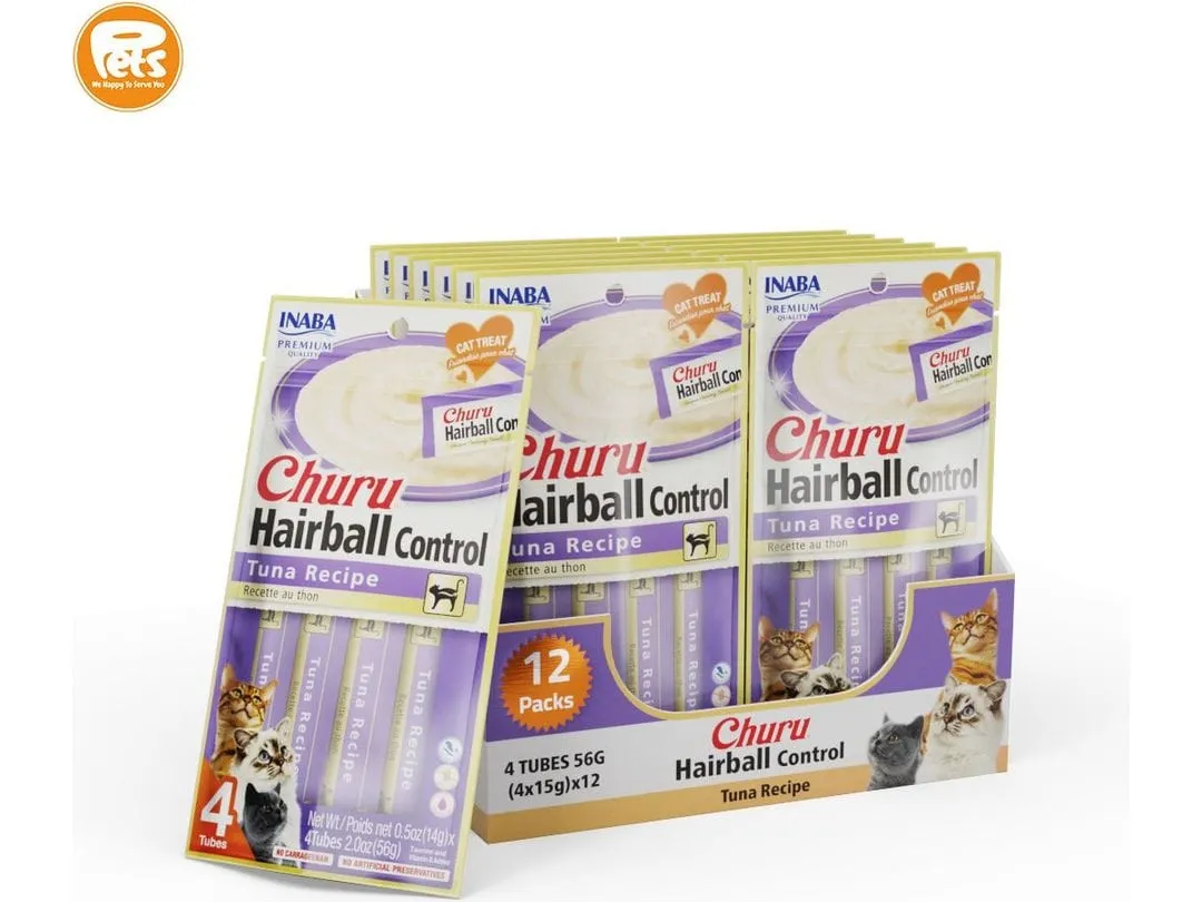 Churu Hairball Control Tuna Recipe 4 Tubes 56g Pets Qatar