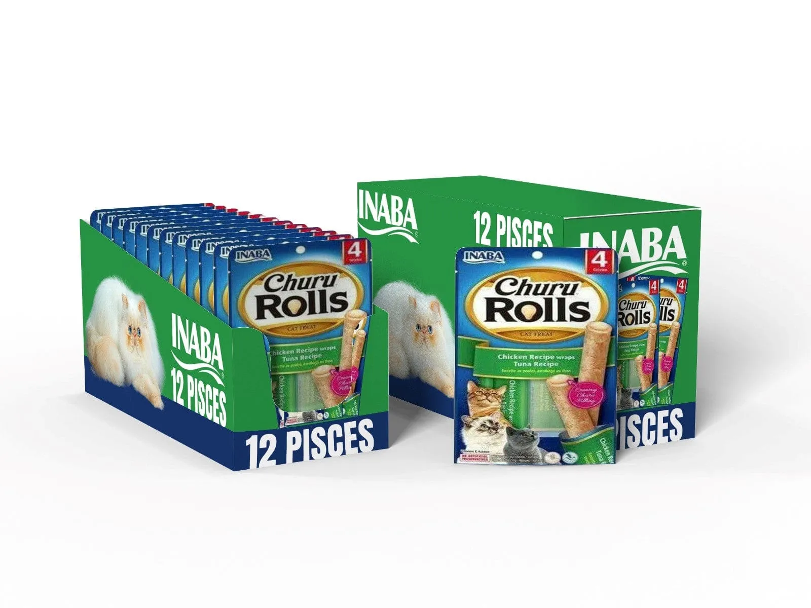 CHURU ROLLS chicken recipe wraps chicken recipe 4 sticks 40gX12 Pets Qatar
