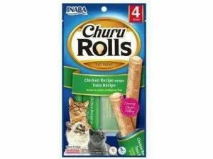 CHURU ROLLS chicken recipe wraps tuna recipe 4 sticks 40g Pets Qatar