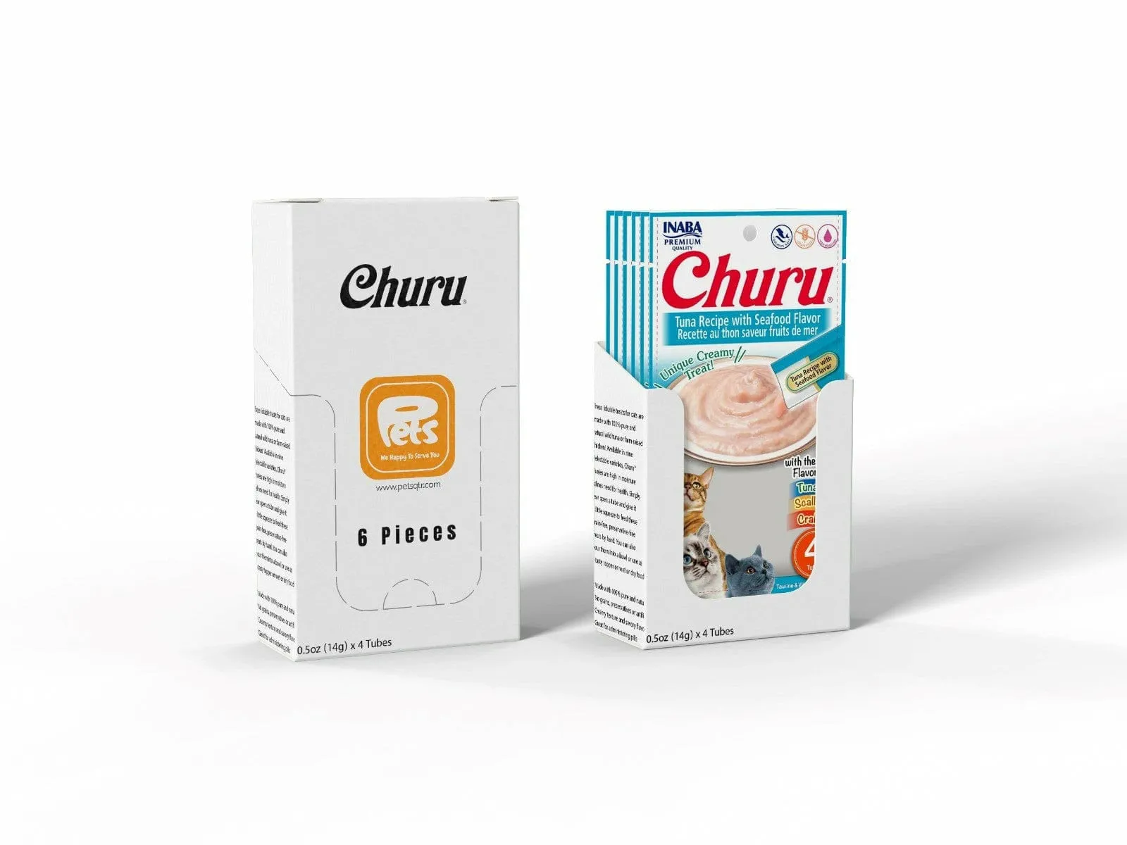 Churu Tuna Recipe with Seafood Flavor 4 tubes 56g Pets Qatar