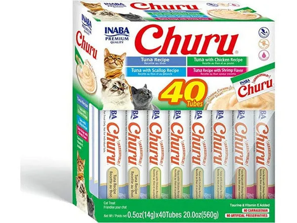 Churu Tuna Seafood Variety 40 Tubes Pets Qatar