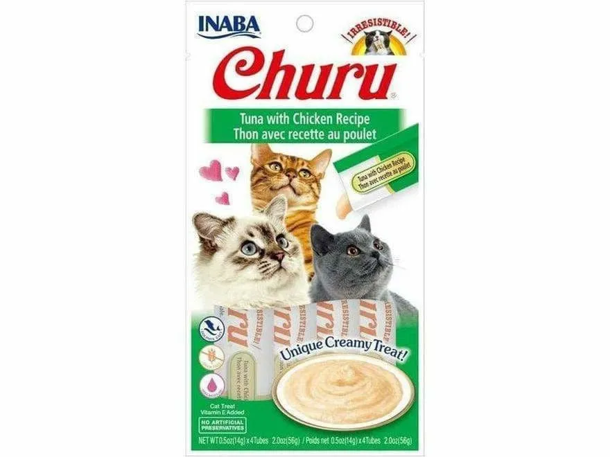 CHURU TUNA WITH CHICKEN 4 sticks 56gX12 Pets Qatar