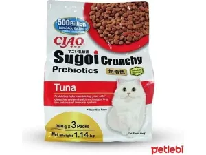 CIAO Sugoi Crunchy Tuna Flavor Plus Prebiotics 1.14kg (380gx3) Pets Qatar
