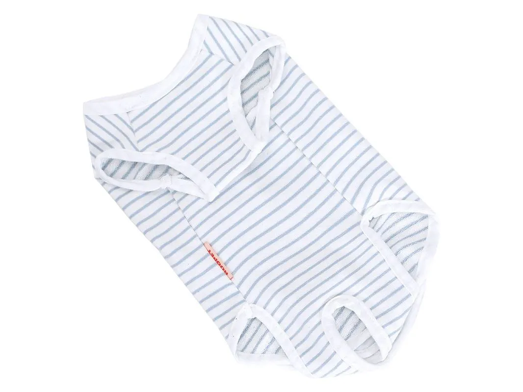 Cotton Blue And White Striped Surgical Gown Pets Qatar