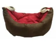 cuccia barca "Milano" marrone-rosso  c Pets Qatar