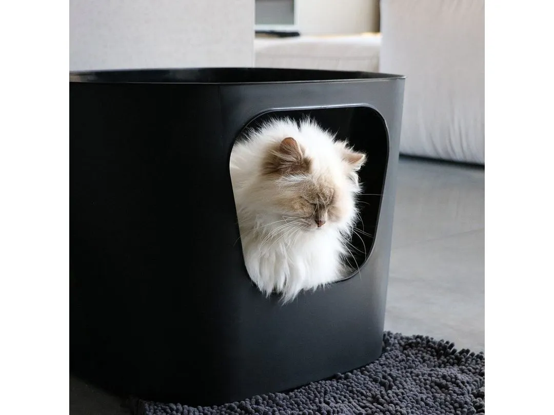 DEAN - Open cat toilet 54,4x43,9x40,5cm - display black Pets Qatar
