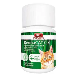 DermaCat 0,3 (Garlic and Brewer`s Yeast Tablet) 75 Tabs Pets Qatar