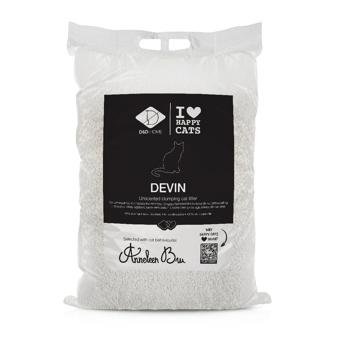 Devin - Unscented Clumping Cat Litter 12kg/13.8L Pets Qatar