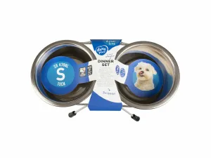 DINNER SET WIRE STAND   BOWLS S - 2x13cm silver Pets Qatar