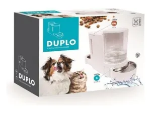 Duplo Food & Water Dispenser White - 3 L/1.3 Kg Pets Qatar