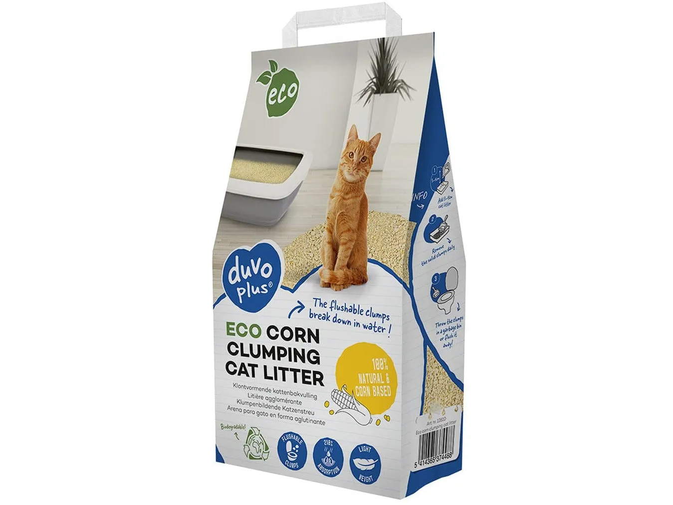 Eco Corn Clumping Cat Litter 3,5Kg/5,73L Pets Qatar