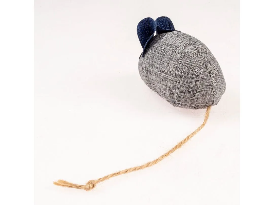 ECO Navy mouse & catnip 8,5x4,5x6cm blue/grey Pets Qatar