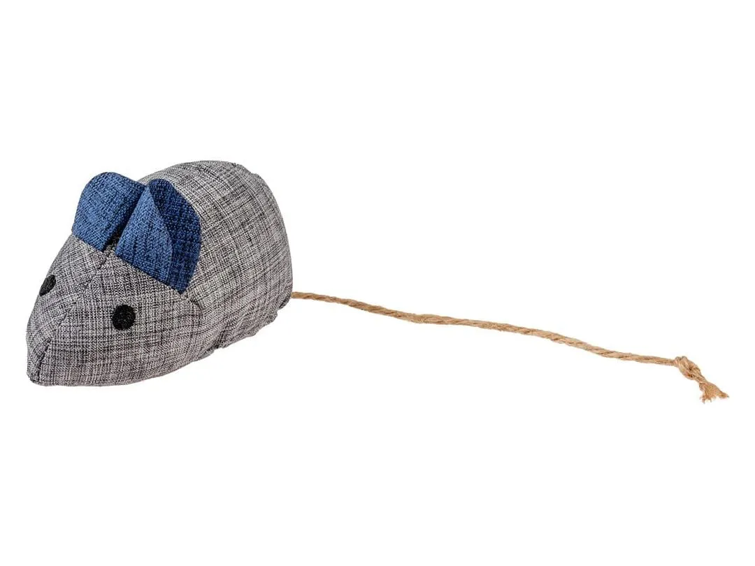 ECO Navy mouse & catnip 8,5x4,5x6cm blue/grey Pets Qatar